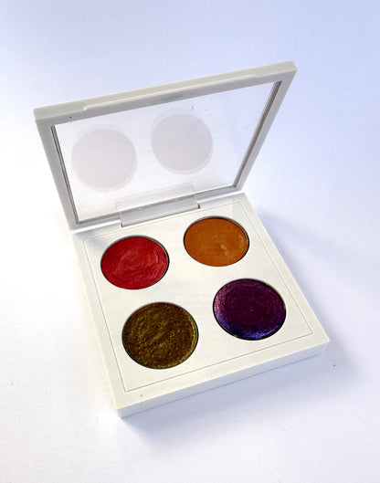 Metallic paint palette of 4 shades