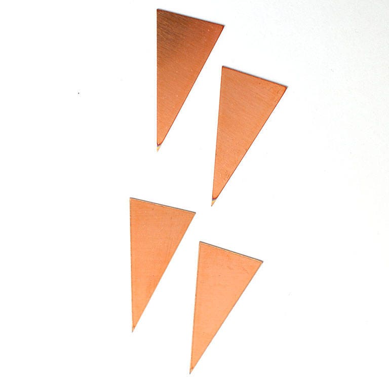 Copper Blanks - 54# Triangle copper blank,stamped solid copper,round stamping blank, personalized 24Gauge, Solid,copper blank, raw copper