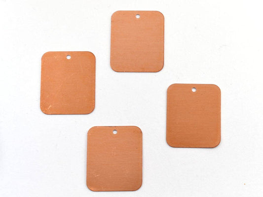 Copper Blanks - 57# 25*30mm Rectangle copper blank , stamped solid copper, stamping blank, personalized , copper blank, raw copper