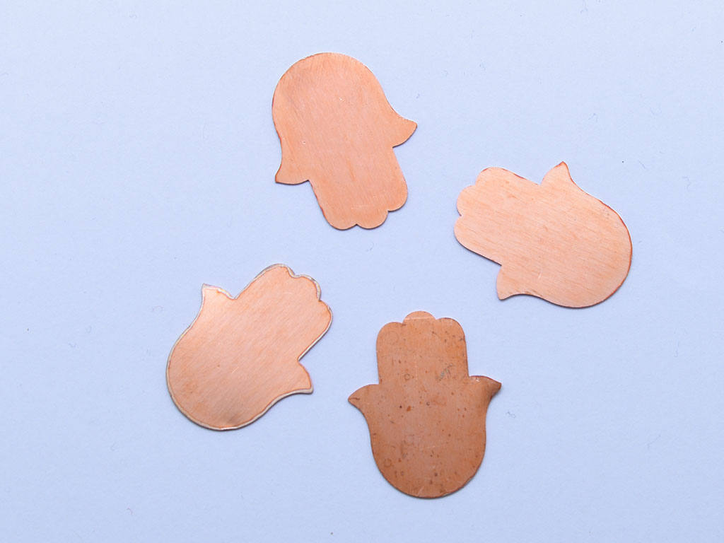 Copper Blanks 23# Hamsa copper blank, solid copper, enamel, stamping blank, personalized 24 Gauge, Solid, copper blank, raw copper