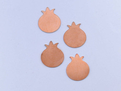 Copper - 62# Pomegranate copper blank, stamped enamel , solid copper, enamel, stamping blank, personalized , , copper blank, raw copper