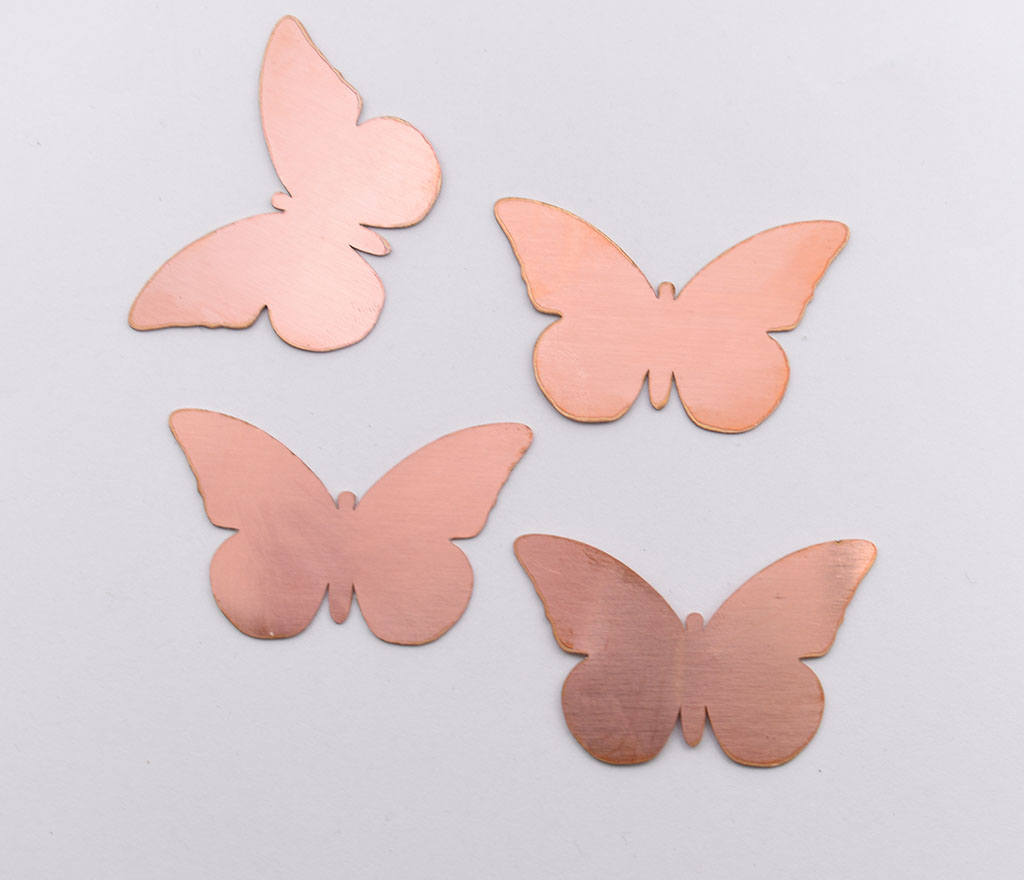 Copper Blanks - 09# Butterfly copper blank, 24 Gauge, Solid