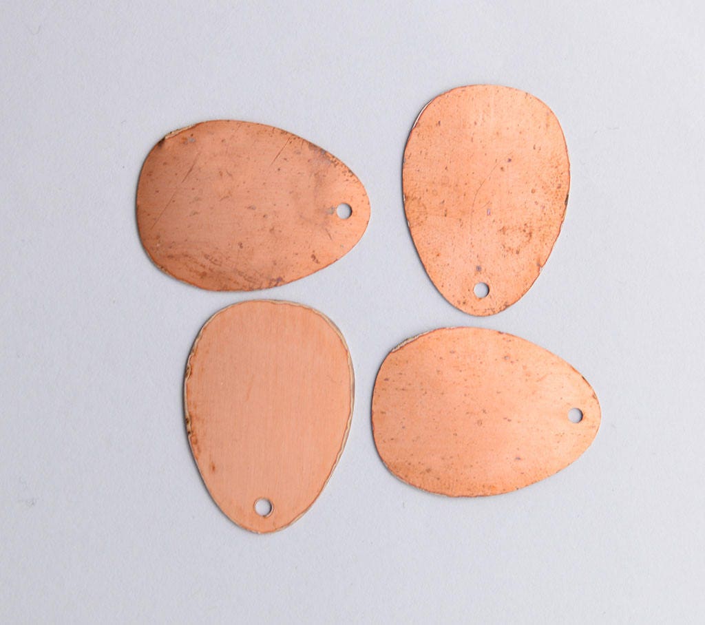 Copper Blanks - 07# Egg copper blank , stamped enamel , solid copper, stamping blank, personalized , copper blank, raw copper
