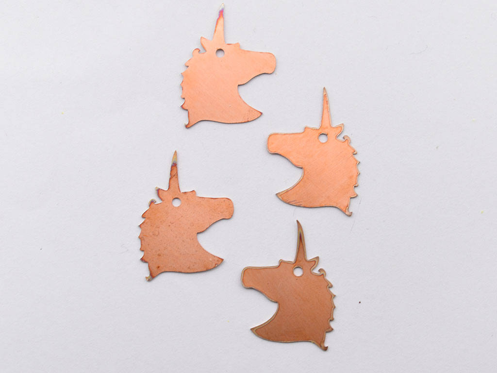 Copper Blanks - 49# Unicorn copper blank , stamped enamel , solid copper, stamping blank, personalized , copper blank, raw copper