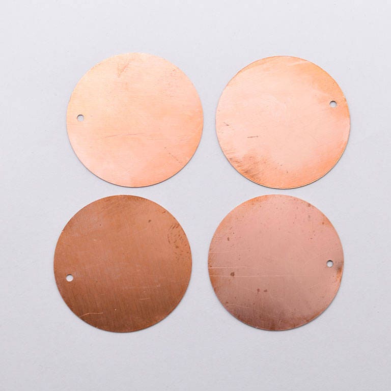 Copper Blanks - 37# Round copper blank, stamped enamel , solid copper, stamping blank, personalized , copper blank, raw copper,pack of