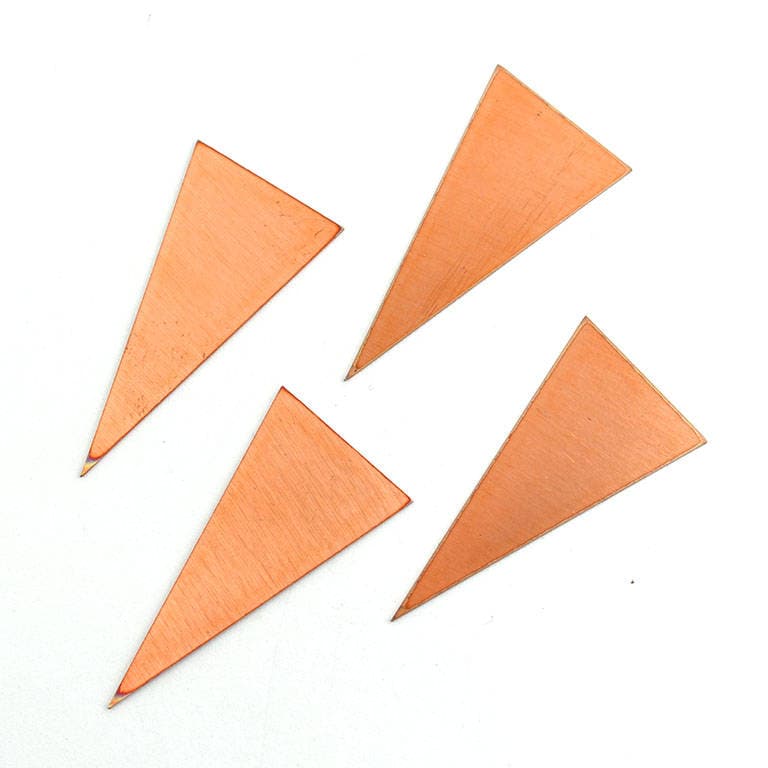 Copper Blanks - 54# Triangle copper blank,stamped solid copper,round stamping blank, personalized 24Gauge, Solid,copper blank, raw copper