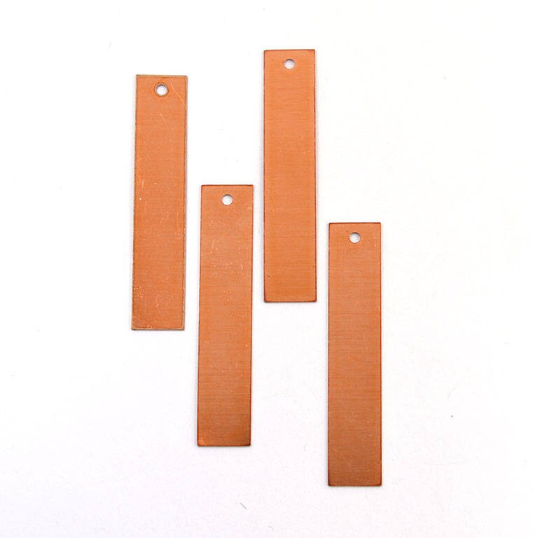 Copper Blanks - 56# Rectangle ,copper blank pack of 4- 24 Gauge, Solid