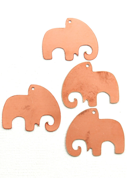 Copper Blanks - 69# Elephant copper blank , stamped enamel , solid copper, stamping blank, personalized , copper blank, raw copper