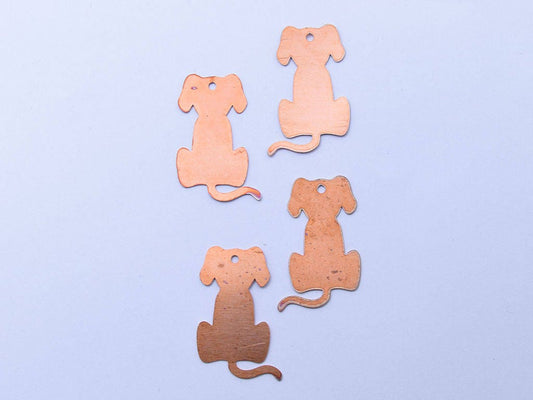 Copper Blanks - 48# Dog copper blank , stamped solid copper, round stamping blank, personalized , copper blank, raw copper