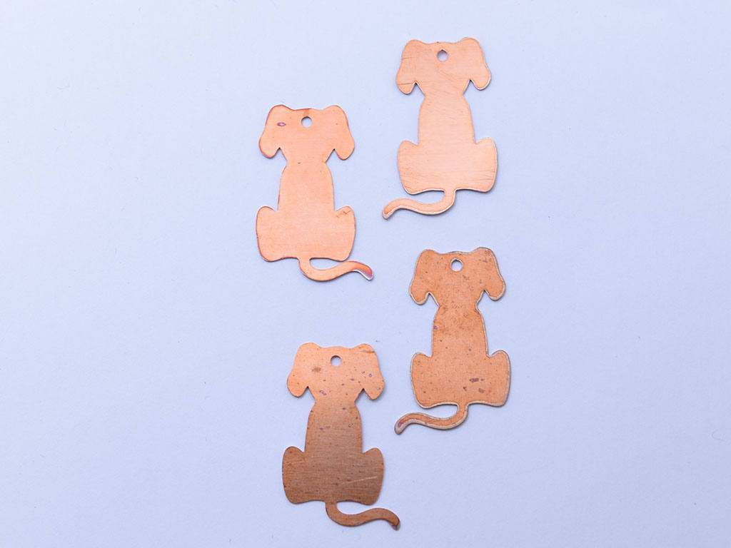 Copper Blanks - 48# Dog copper blank , stamped solid copper, round stamping blank, personalized , copper blank, raw copper