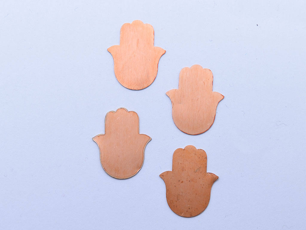 Copper Blanks 23# Hamsa copper blank, solid copper, enamel, stamping blank, personalized 24 Gauge, Solid, copper blank, raw copper