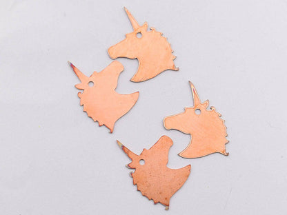 Copper Blanks - 49# Unicorn copper blank , stamped enamel , solid copper, stamping blank, personalized , copper blank, raw copper