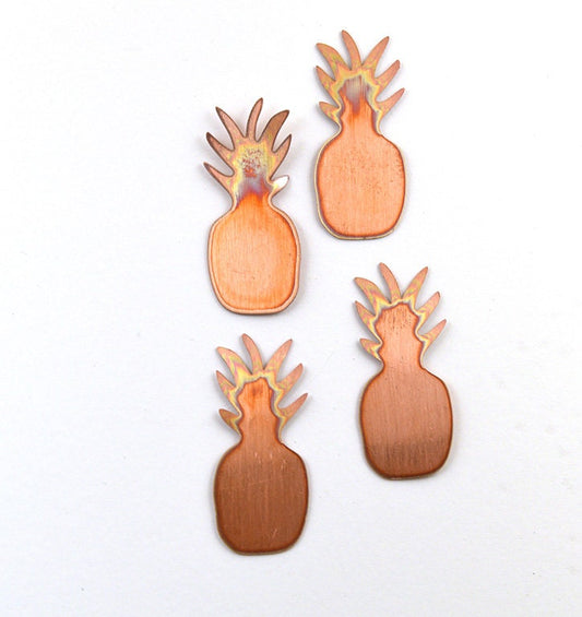 Copper Blanks - 71# Pineapple copper blank , stamped enamel , solid copper, stamping blank, personalized copper blank, raw copper