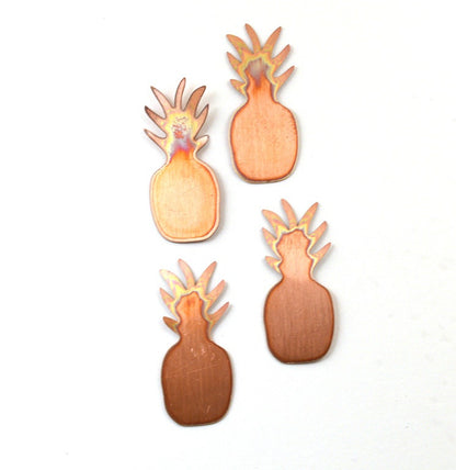 Copper Blanks - 71# Pineapple copper blank , stamped enamel , solid copper, stamping blank, personalized copper blank, raw copper