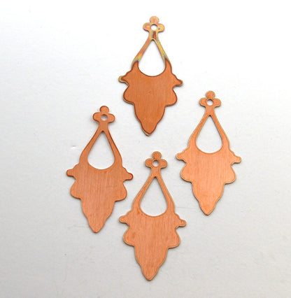 Copper Blanks - 67# Ethnic copper blank , stamped enamel , solid copper, stamping blank, personalized copper blank, raw copper