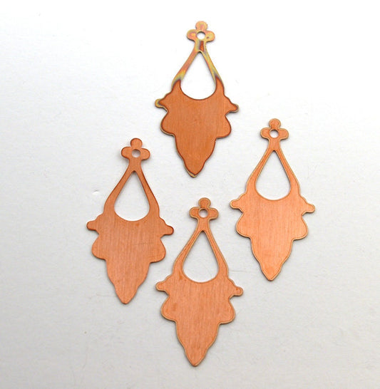 Copper Blanks - 67# Ethnic copper blank , stamped enamel , solid copper, stamping blank, personalized copper blank, raw copper