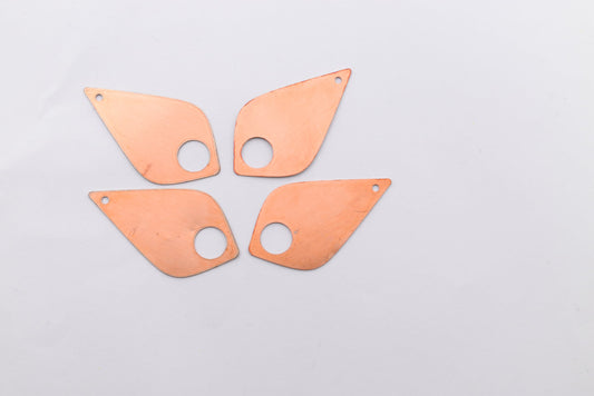 Copper Blanks - 5# Drop copper blank , stamped enamel , solid copper, stamping blank, personalized , copper blank, raw copper