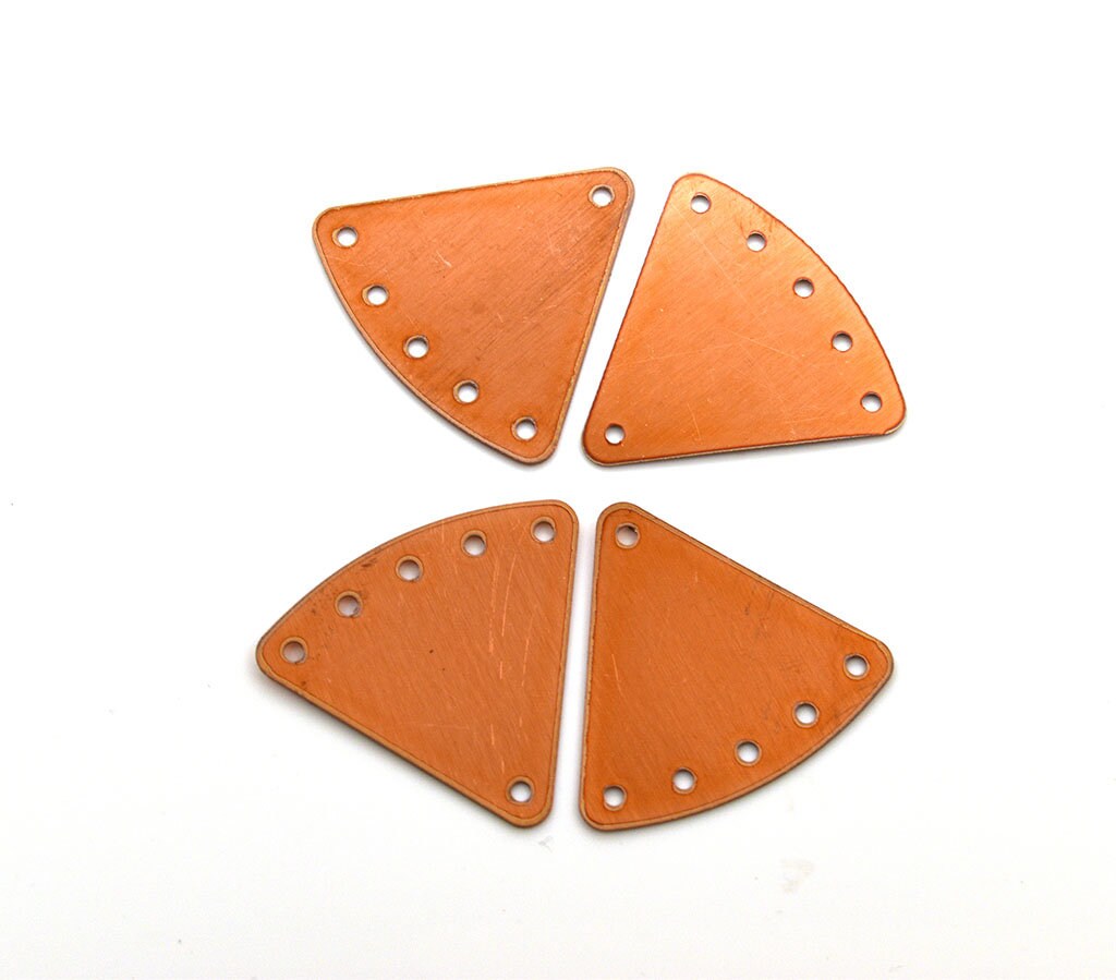 Copper Blanks - 52# Triangle Copper blank ,stamped solid copper, round disc stamping blank, personalized ,copper blank, raw copper