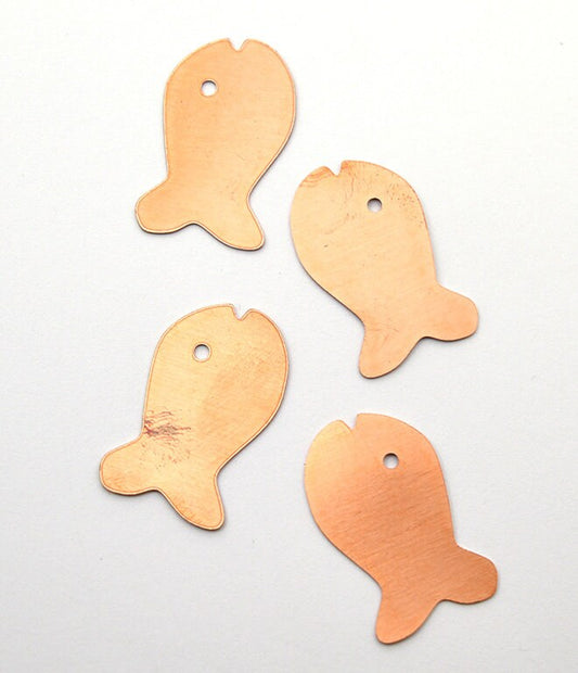 Copper Blanks - 65# Fish Copper blank ,stamped solid copper, round stamping blank, personalized ,copper blank, raw copper