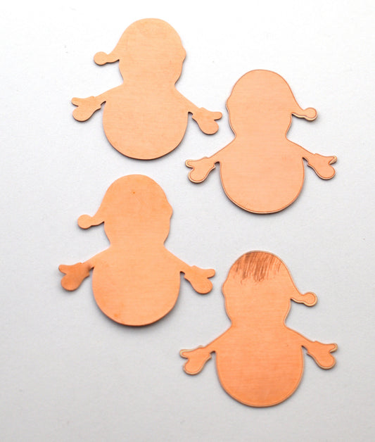 Copper - 103# Snowman Copper blank,stamped solid copper, round stamping blank, personalized 24 Gauge, Solid ,copper blank, raw copper