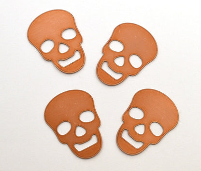 Copper Blanks - 105# Skull copper blank , stamped enamel , solid copper, stamping blank, personalized , copper blank, raw copper