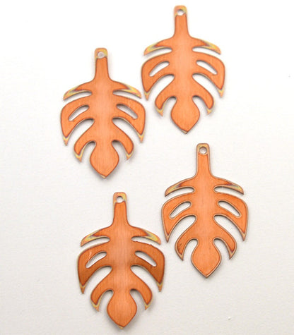 Copper Blanks - 111# leaf copper blank , stamped enamel , solid copper, stamping blank, personalized , copper blank, raw copper