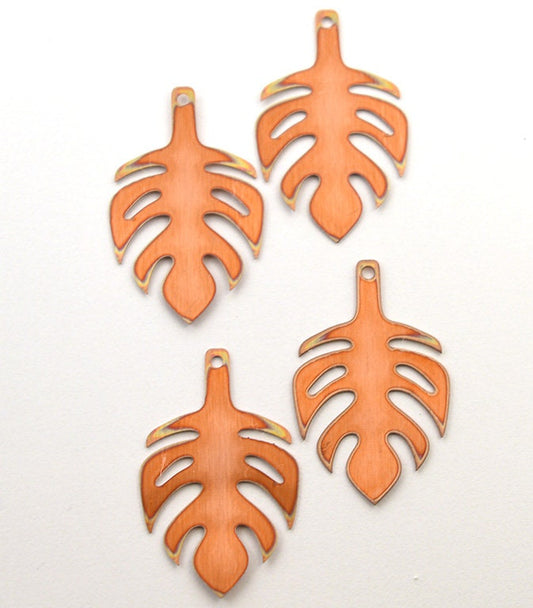 Copper Blanks - 111# leaf copper blank , stamped enamel , solid copper, stamping blank, personalized , copper blank, raw copper