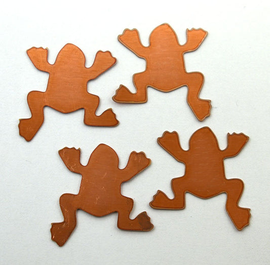 Copper Blanks - 115# Frog copper blank , stamped enamel , solid copper, stamping blank, personalized , copper blank, raw copper