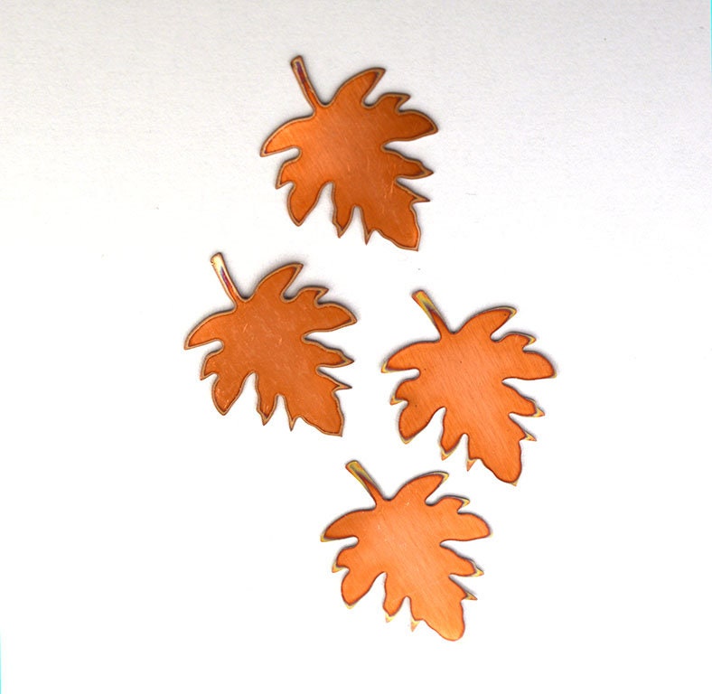 Copper Blanks - 116# leaf copper blank , stamped enamel , solid copper, stamping blank, personalized , copper blank, raw copper