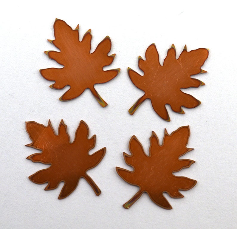 Copper Blanks - 116# leaf copper blank , stamped enamel , solid copper, stamping blank, personalized , copper blank, raw copper