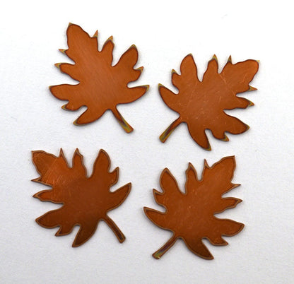 Copper Blanks - 116# leaf copper blank , stamped enamel , solid copper, stamping blank, personalized , copper blank, raw copper