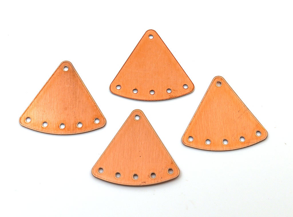 Copper Blanks - 52# Triangle Copper blank ,stamped solid copper, round disc stamping blank, personalized ,copper blank, raw copper