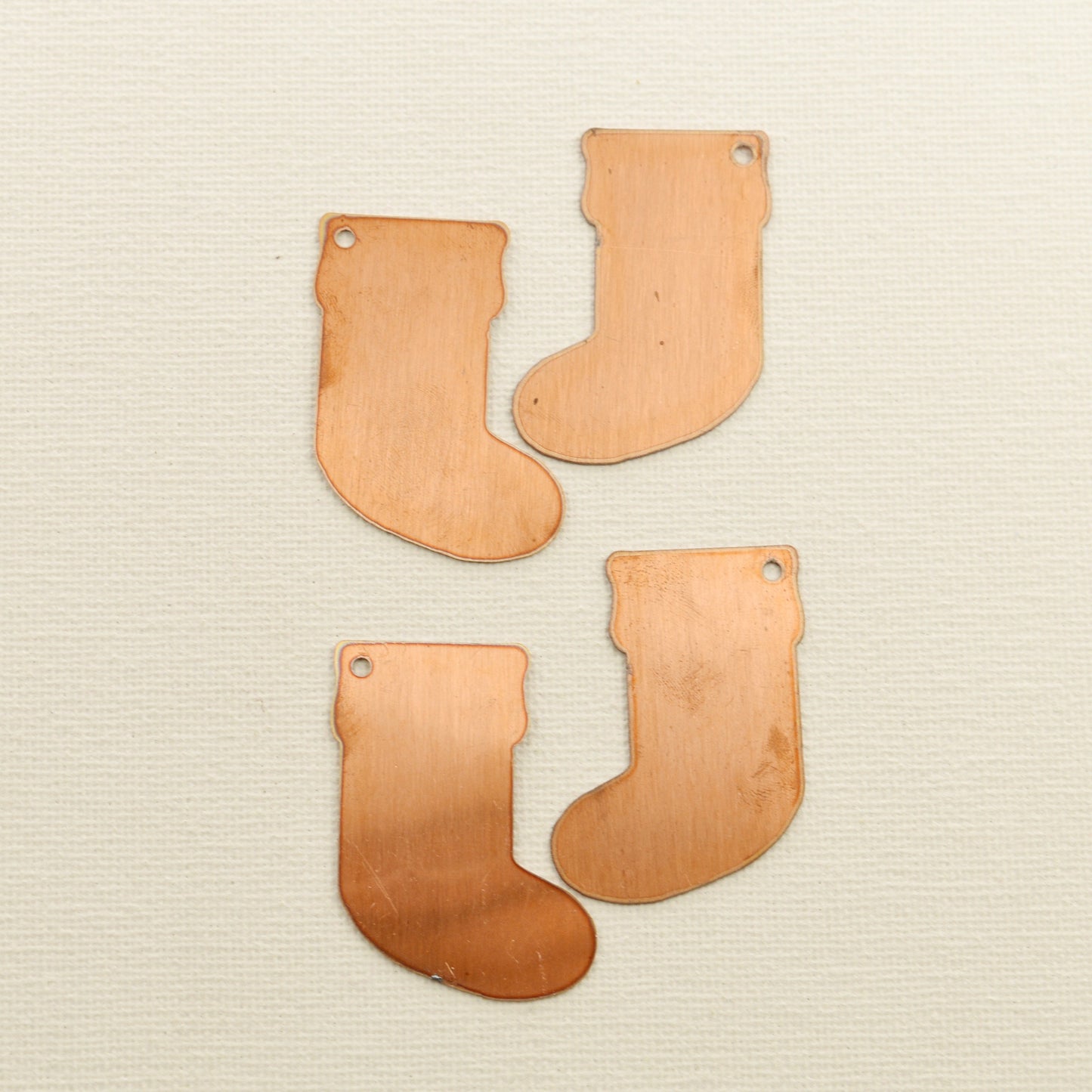 Christmas Copper Blanks - 76# Santa socks copper blank, stamped,solid copper, stamping blank, personalized, copper blank, raw copper
