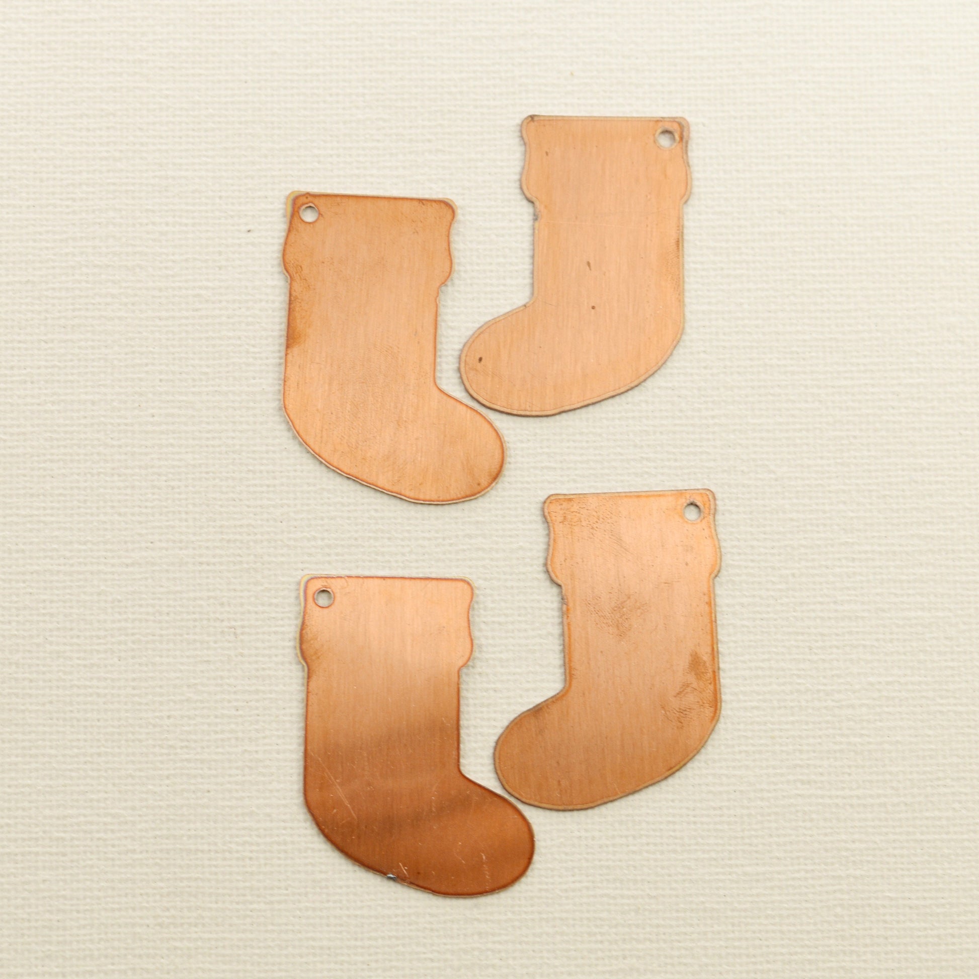 Christmas Copper Blanks - 76# Santa socks copper blank, stamped,solid copper, stamping blank, personalized, copper blank, raw copper