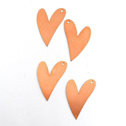 Copper Blanks - 12# Heart copper blank - 24 Gauge, Solid