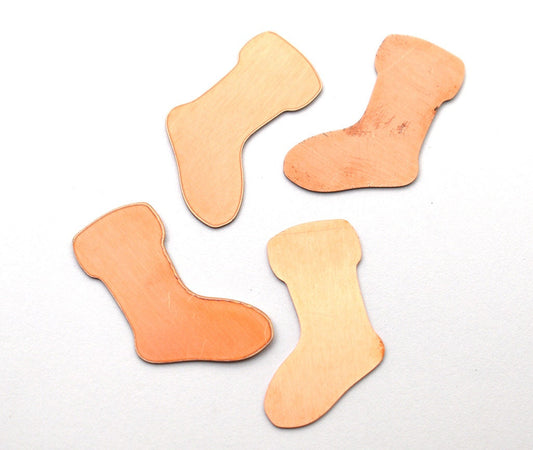 Copper - 100# Christmas socks copper blank, stamped enamel , copper , enamel, stamping blank, personalized , , copper blank, raw copper