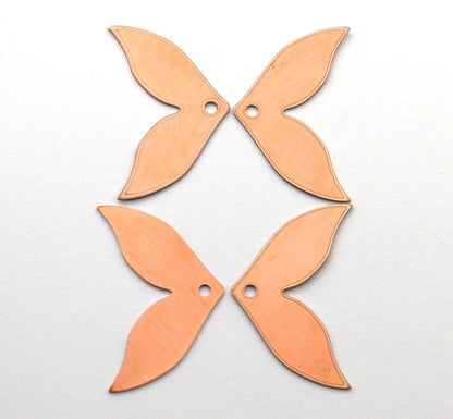 Copper Blanks - 85# Wings copper blank, stamped enamel , solid copper, enamel, stamping blank, personalized , , copper blank, raw copper