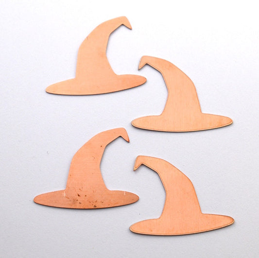 Halloween Copper Blanks - 93# Witch Hat Copper blank, stamped solid copper, round stamping blank ,copper blank, raw copper