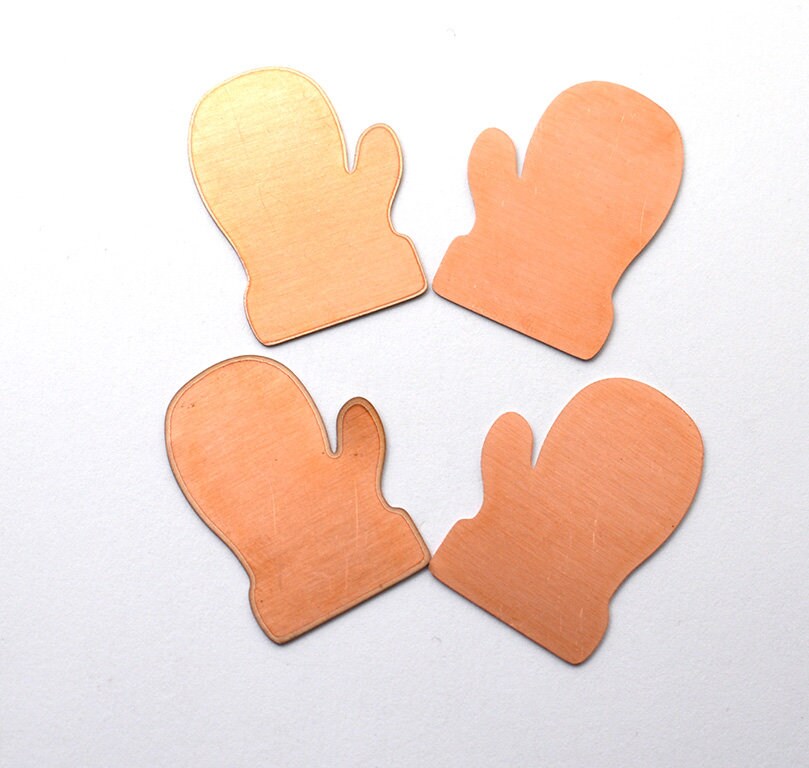 Christmas Copper Blanks - 82# Christmas Gloves Copper,stamped solid copper, round stamping blank, personalized,copper blank, raw copper