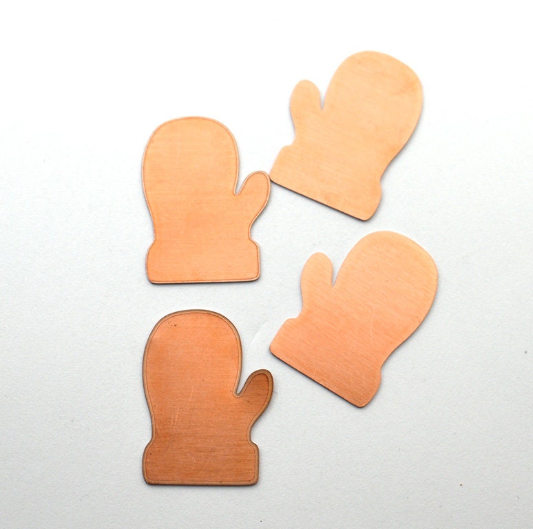 Christmas Copper Blanks - 82# Christmas Gloves Copper,stamped solid copper, round stamping blank, personalized,copper blank, raw copper