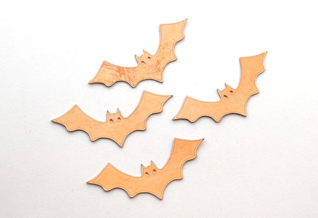 Halloween Copper Blanks - 86# Halloween Bat Copper - 24 Gauge, Solid