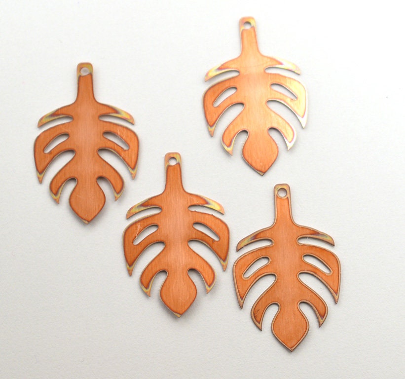 Copper Blanks - 111# leaf copper blank , stamped enamel , solid copper, stamping blank, personalized , copper blank, raw copper