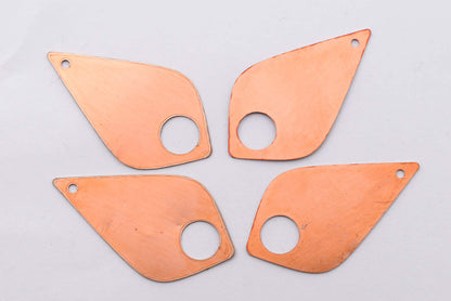 Copper Blanks - 05# Drop copper blank , stamped enamel , solid copper, stamping blank, personalized , copper blank, raw copper