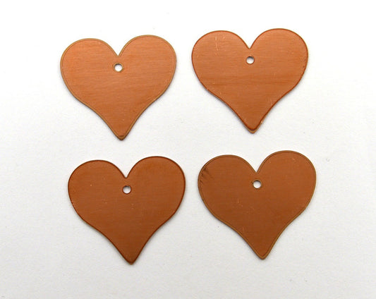 Copper Blanks - 149# Heart copper blank, 24Gauge, Solid