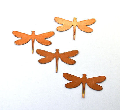 Copper Blanks - 113# Dragonfly copper blank , stamped enamel , solid copper, stamping blank, personalized copper blank, raw copper