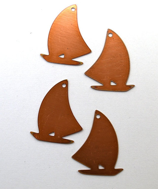 Copper Blanks - 118# Boat copper blank , stamped enamel , solid copper, stamping blank, personalized , copper blank, raw copper