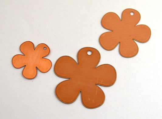 Copper Blanks - 58# Flower copper blank , stamped solid copper, round stamping blank, personalized , copper blank, raw copper