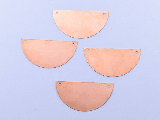 Copper Blanks - 27# Half circle copper blank - 24 Gauge, Solid