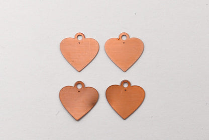 Copper Blanks - 207# Heart copper blank, 24 Gauge, Solid 15mm