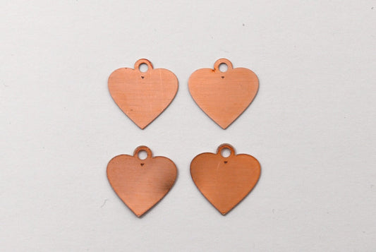 Copper Blanks - 207# Heart copper blank, 24 Gauge, Solid 15mm
